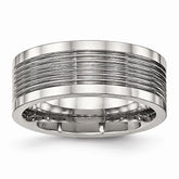 Sophia Jewelers Polished Stainless Steel Comfort Fit Wedding Band